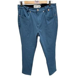 Acai petite women’s outdoor hiking pants thermal skinny mid weight teal size 32p